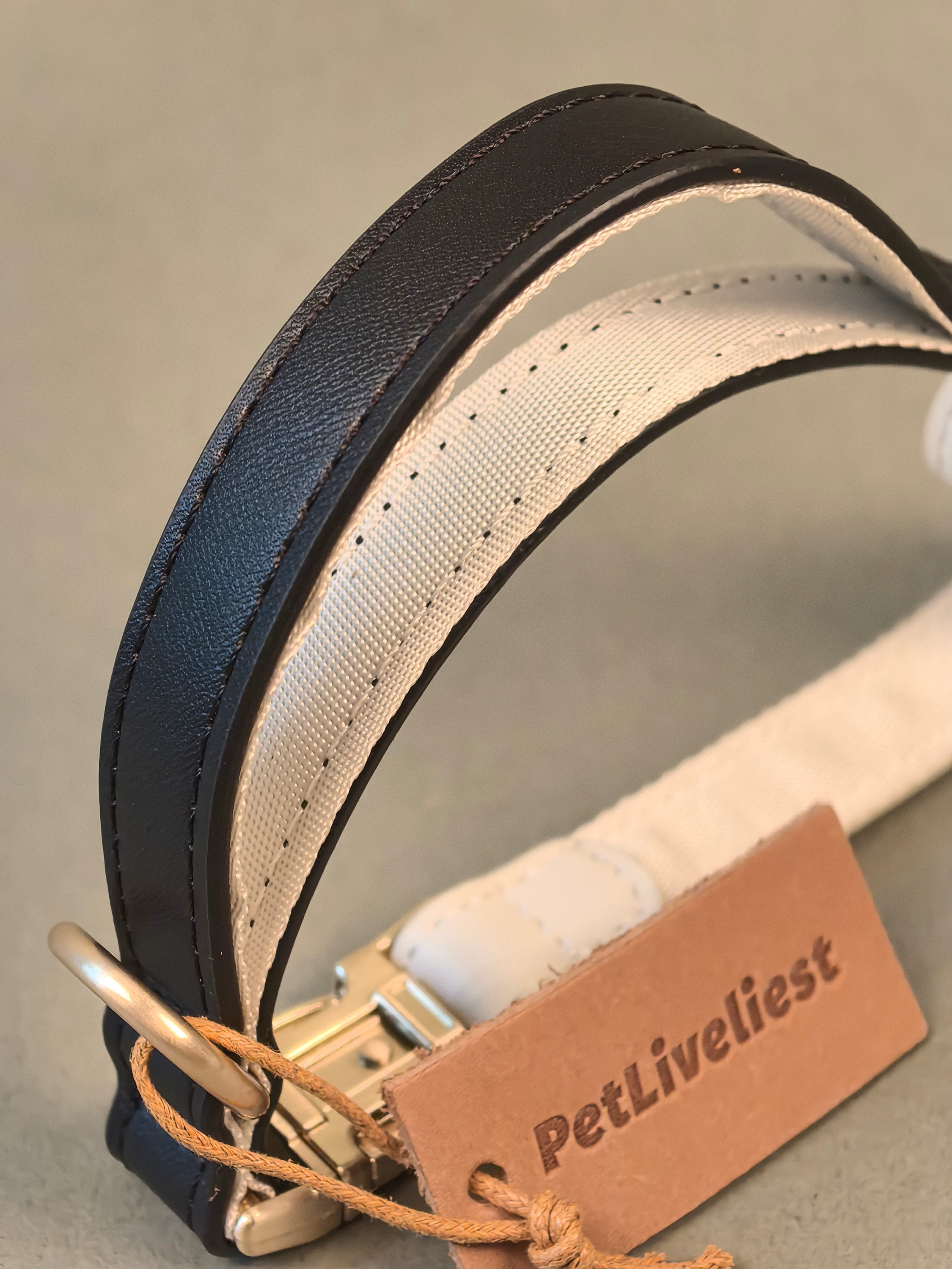 SUAVITAS COLLAR - JET BLACK/WHITE - PetLiveliest - PetLiveliest