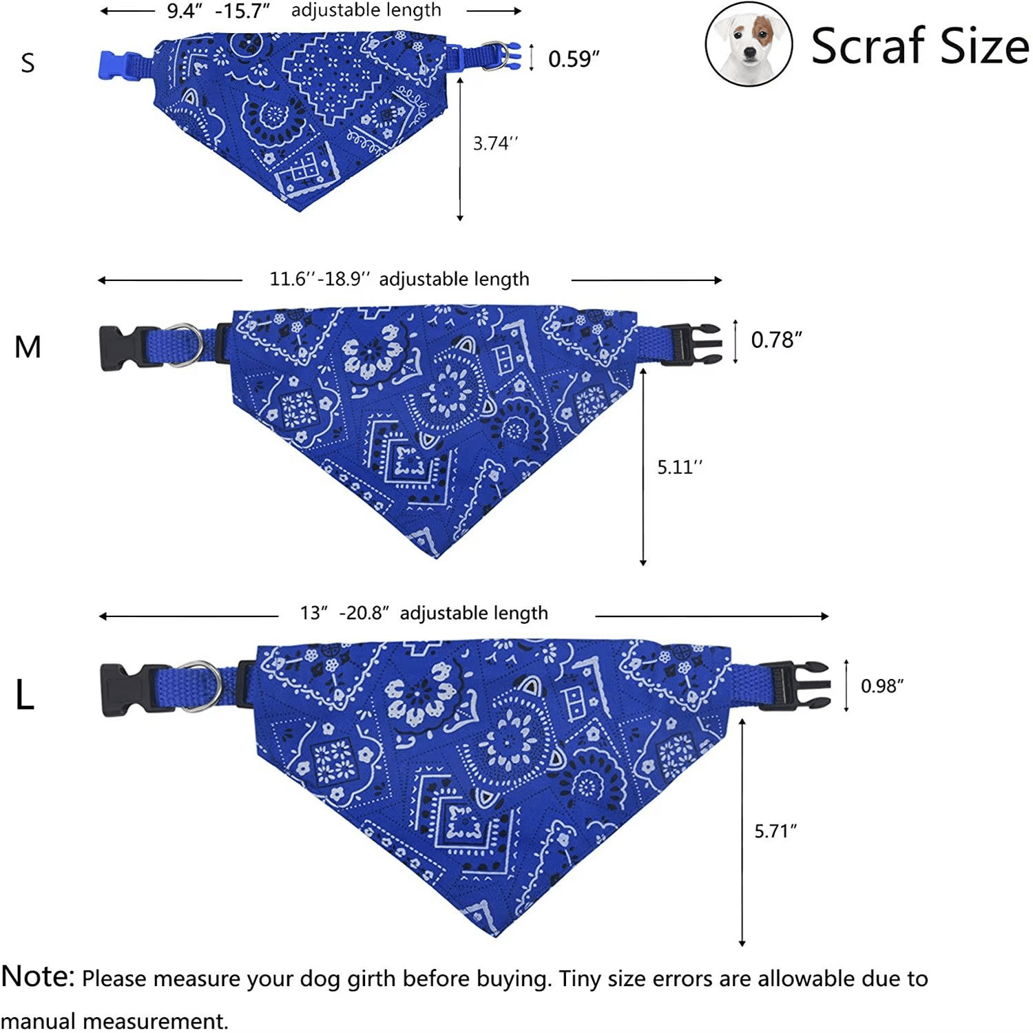 Adjustable Triangular Bandage Dog Bandana - PetLiveliest - PetLiveliest