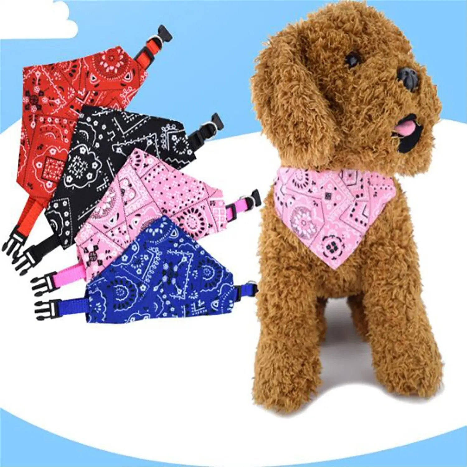 Adjustable Triangular Bandage Dog Bandana - PetLiveliest - PetLiveliest