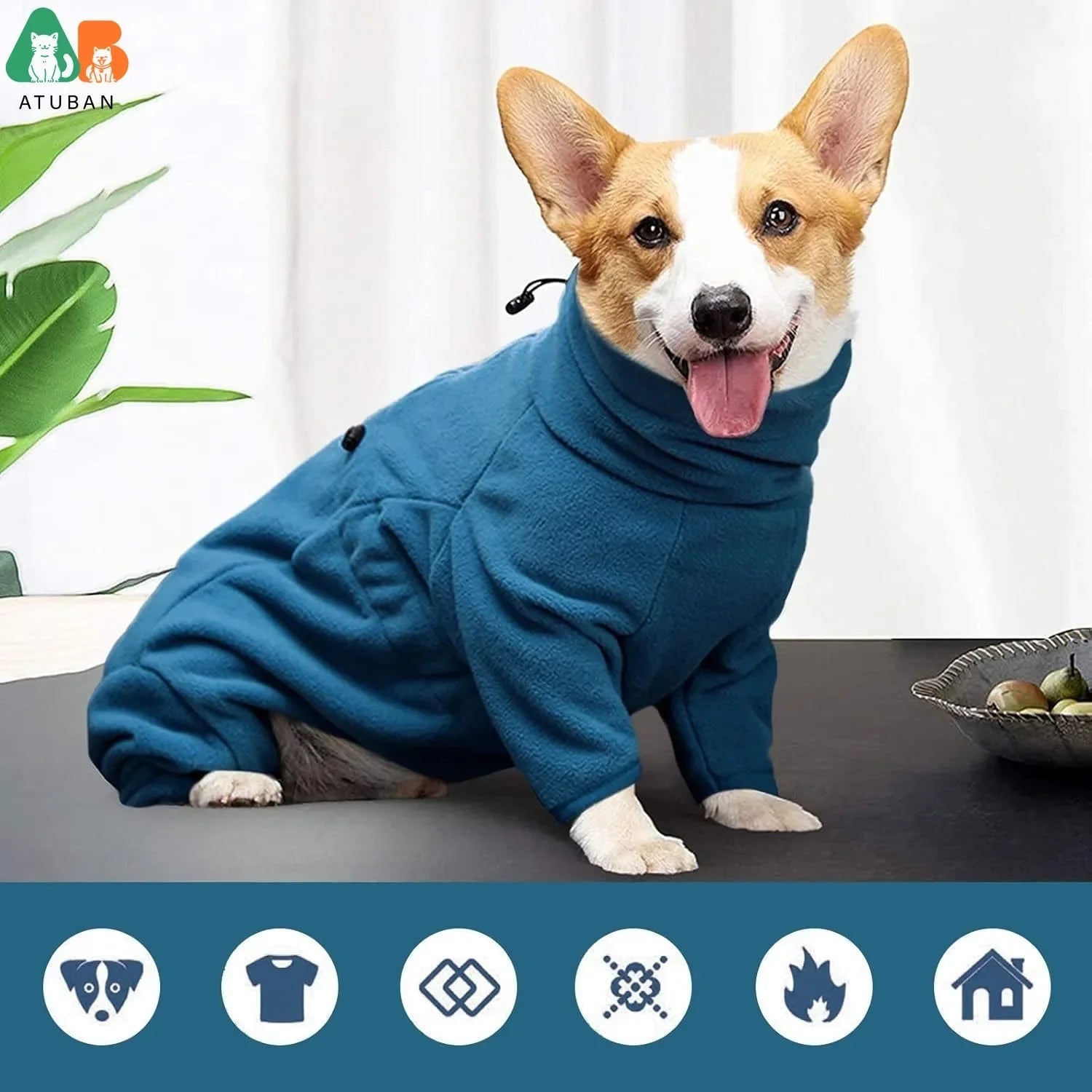 Fleece Waterproof Jumpsuit - PetLiveliest - PetLiveliest