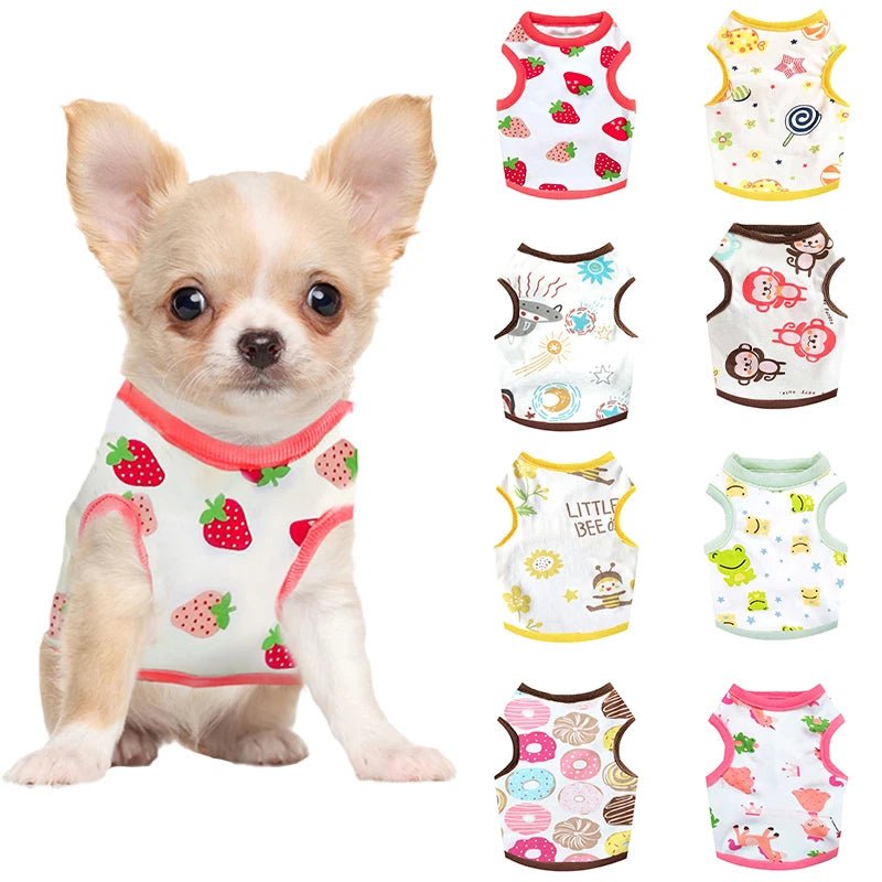 Breathable Summer Cartoon Dog Vest - PetLiveliest - PetLiveliest