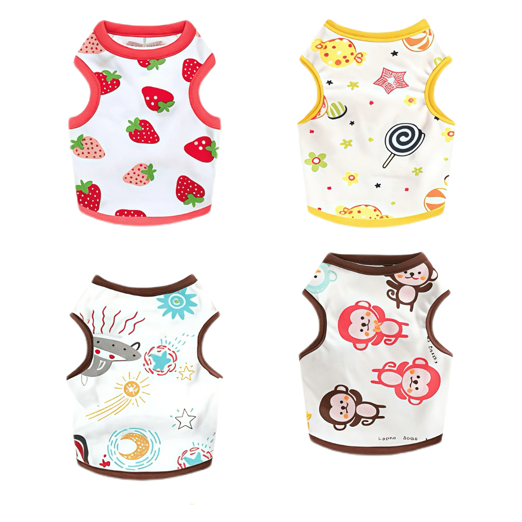 Breathable Summer Cartoon Dog Vest - PetLiveliest - PetLiveliest