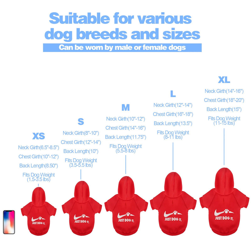 Just Dog It. Dog Hoodie - PetLiveliest - PetLiveliest