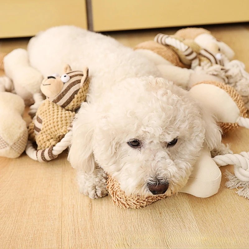 Dog Sound Canvas Rope Toy - PetLiveliest - PetLiveliest