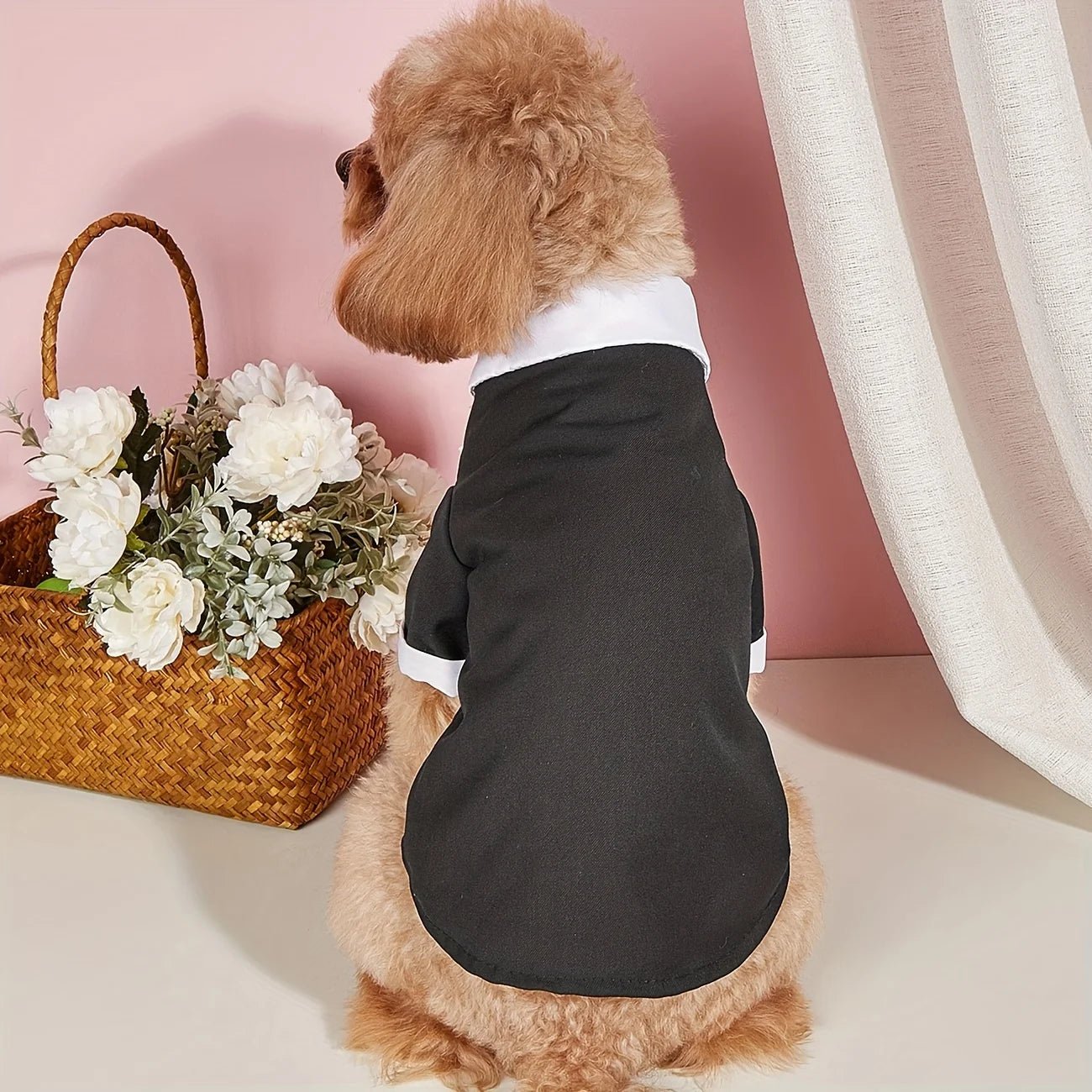 Dog Suit Shirt With Bow Tie - PetLiveliest - PetLiveliest