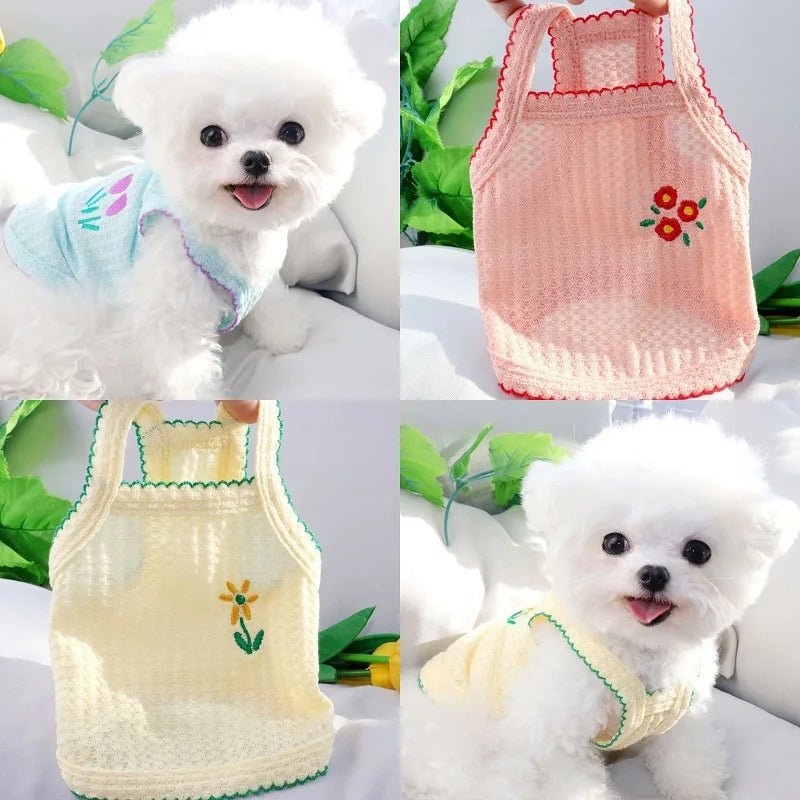 Flower Pattern Soft Dog Vest - PetLiveliest - PetLiveliest