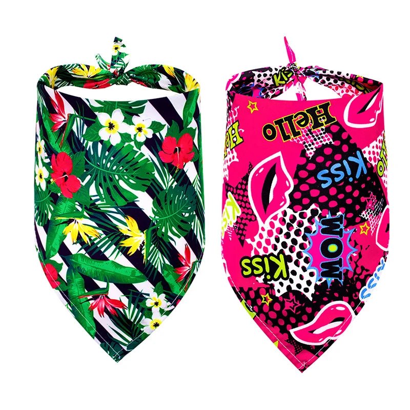 Easter Specials - Flowers & Kiss Dog Bandana - PetLiveliest - PetLiveliest