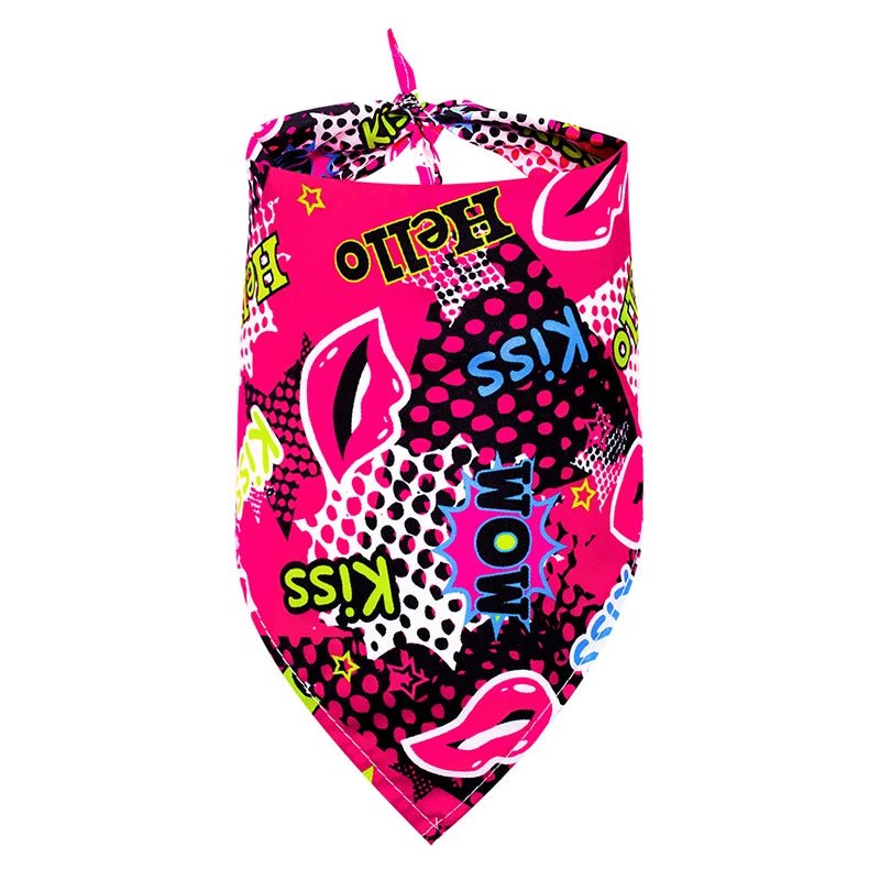 Easter Specials - Flowers & Kiss Dog Bandana - PetLiveliest - PetLiveliest