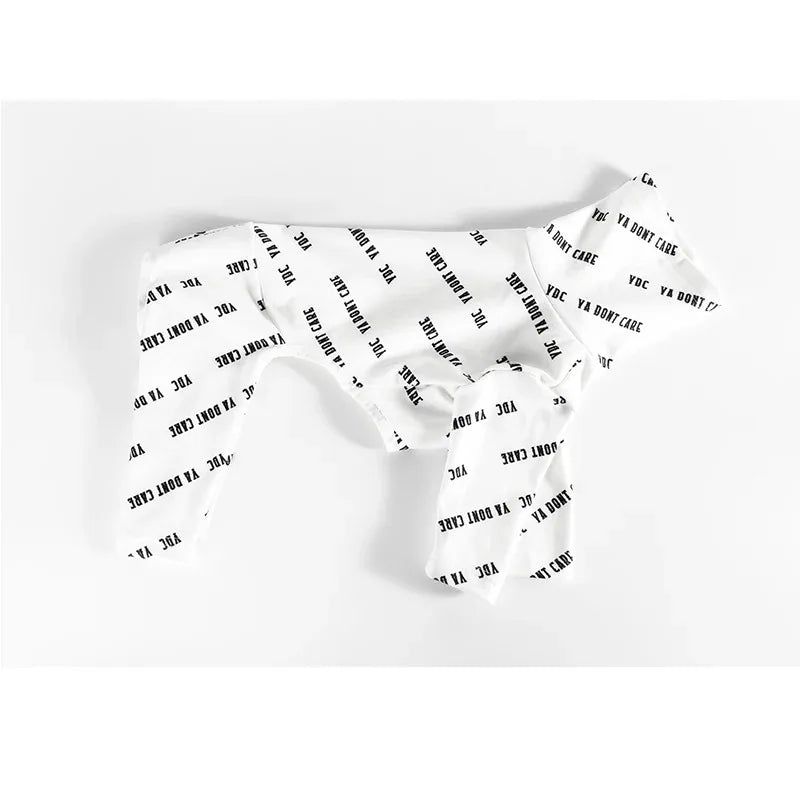 Four - legged Elastic Print Whippet Jumpsuit - PetLiveliest - PetLiveliest