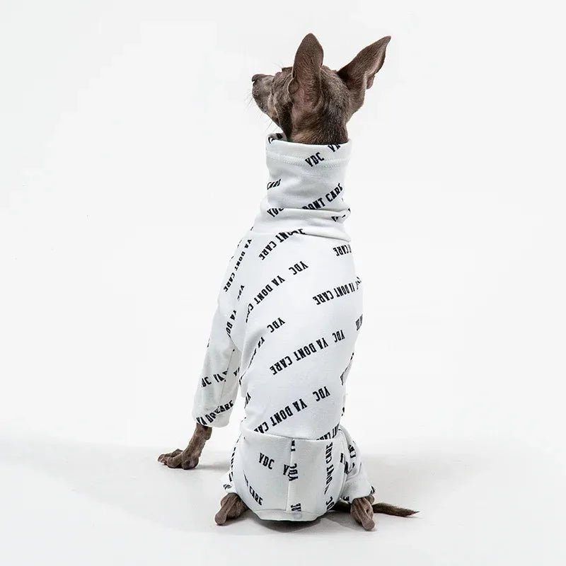 Four - legged Elastic Print Whippet Jumpsuit - PetLiveliest - PetLiveliest