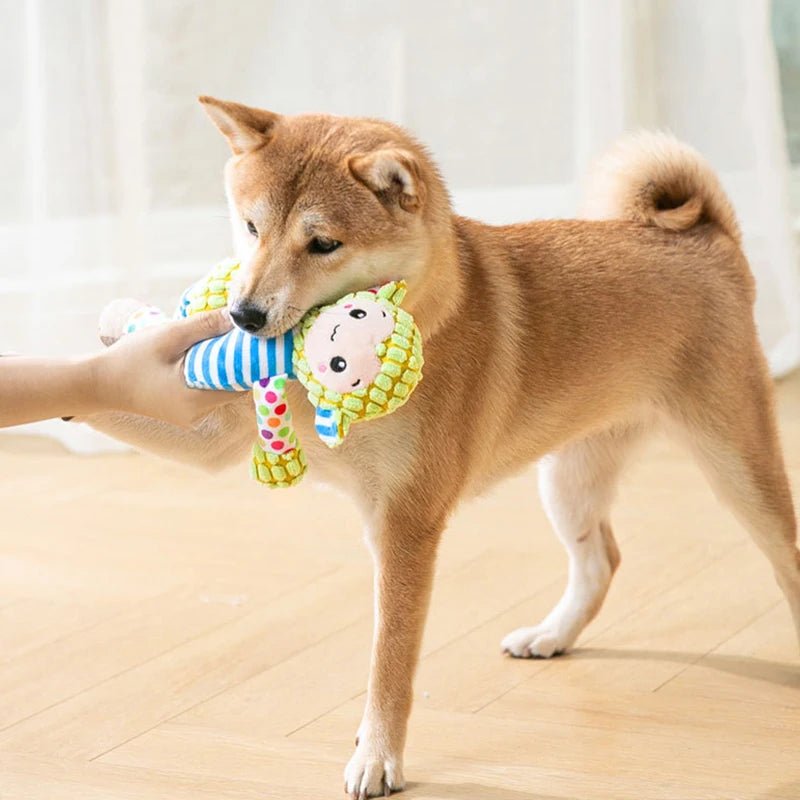 Interactive Squeaky Pet Plush Toy - PetLiveliest - PetLiveliest