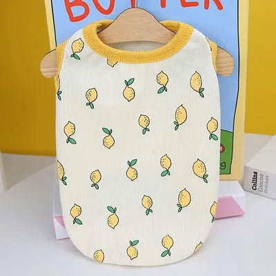 Lemon Pattern Summer Dog Vest - PetLiveliest - PetLiveliest