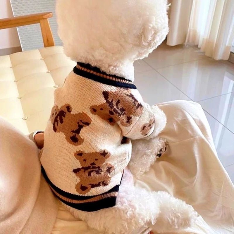 Luxury Striped Pet Cardigan Sweater - PetLiveliest - PetLiveliest