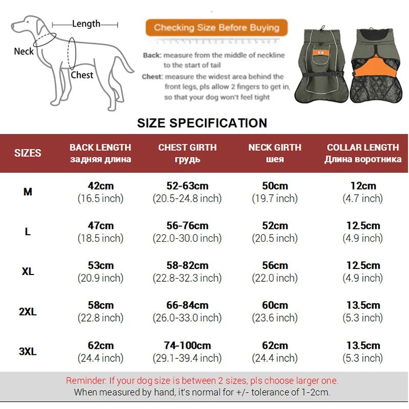 Quilted Thick Waterproof Warm Jacket - PetLiveliest - PetLiveliest