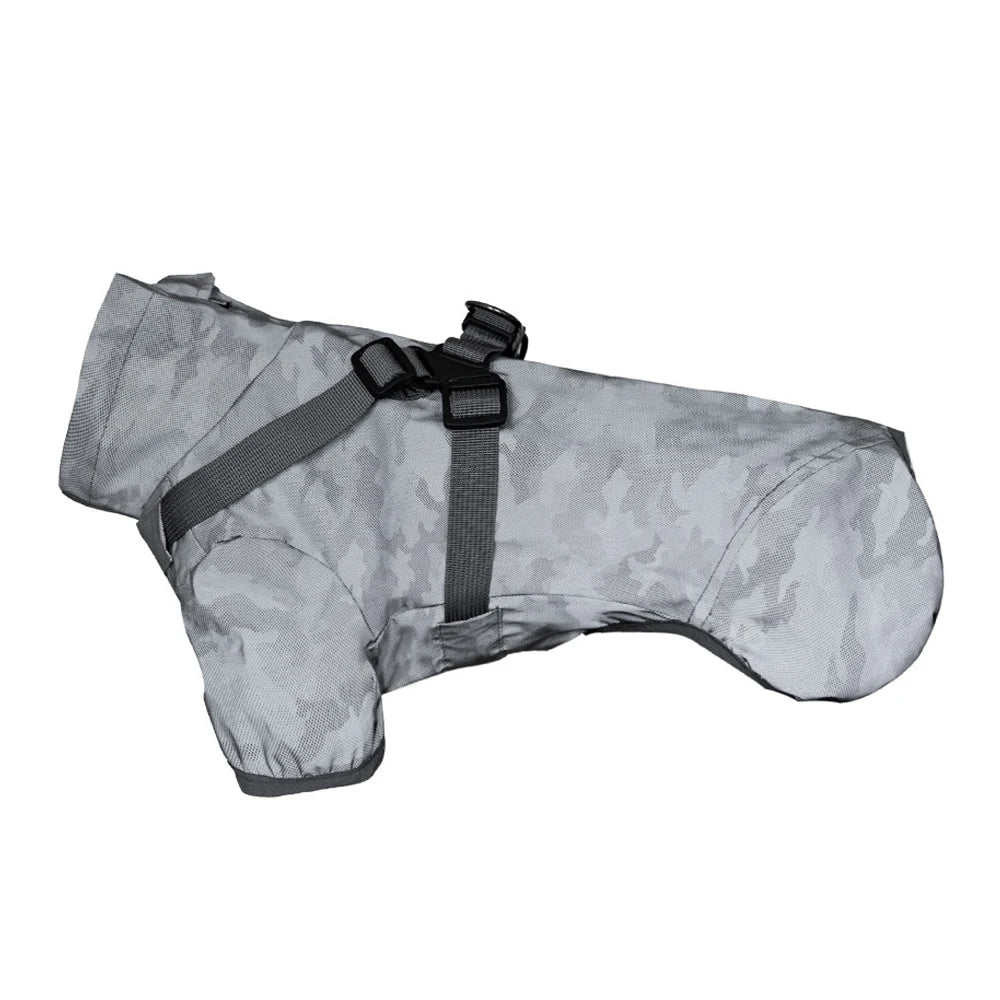 Reflective Waterproof Dog Rain Jacket with Harness for Jungle Camping - PetLiveliest - PetLiveliest