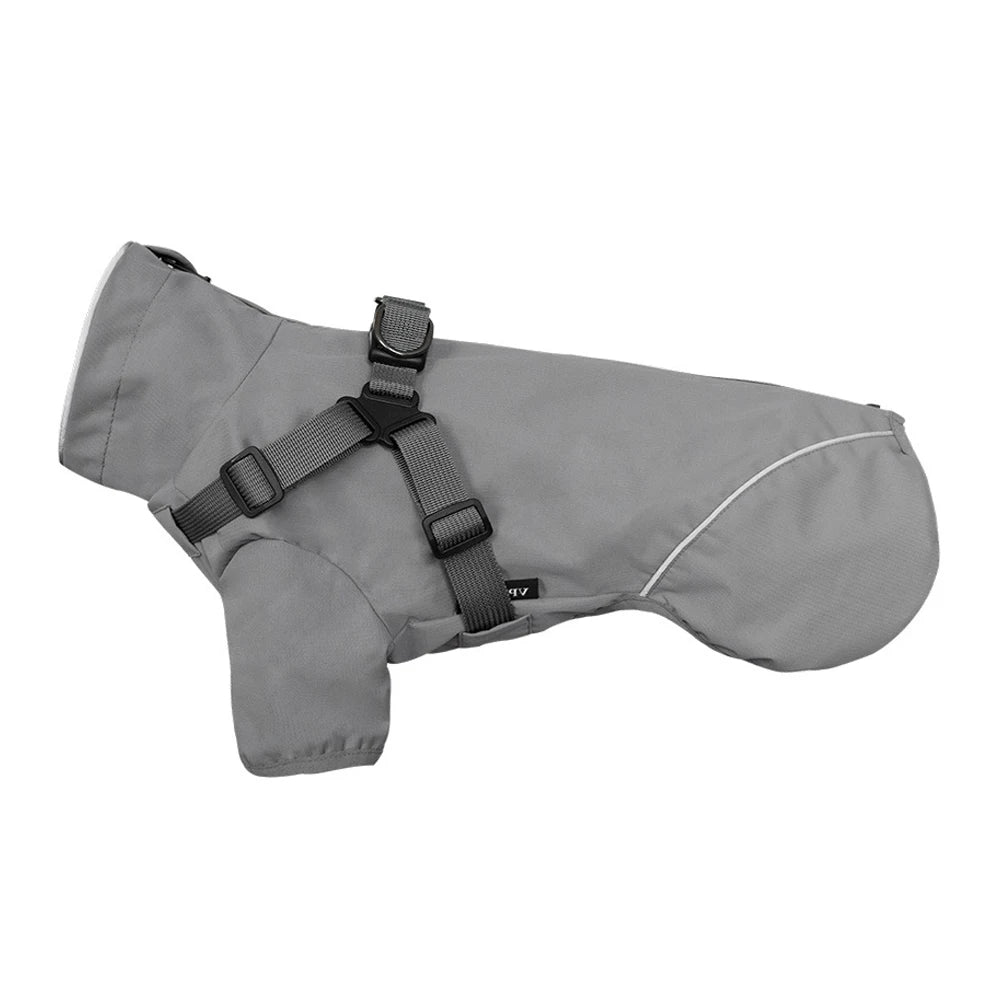 Reflective Waterproof Dog Rain Jacket with Harness for Jungle Camping - PetLiveliest - PetLiveliest