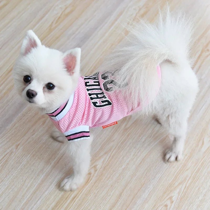 Summer Breathable Mesh Basketball Vest - PetLiveliest - PetLiveliest
