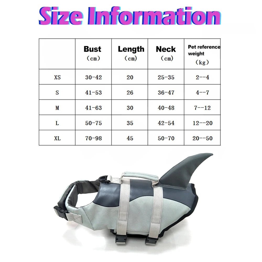 Summer Shark Dog Life Vest - PetLiveliest - PetLiveliest