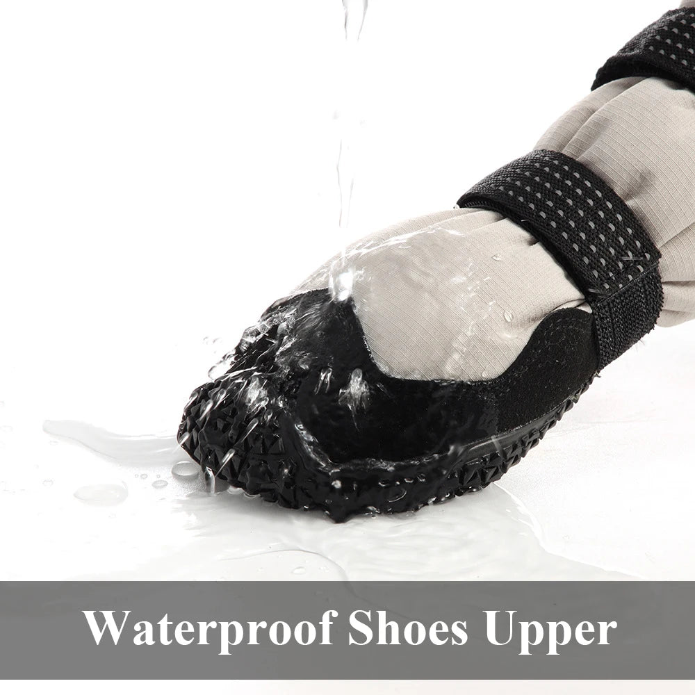 Thicken Fleece Lining Non - Slip Waterproof Ripstop Snow Booties - PetLiveliest - PetLiveliest