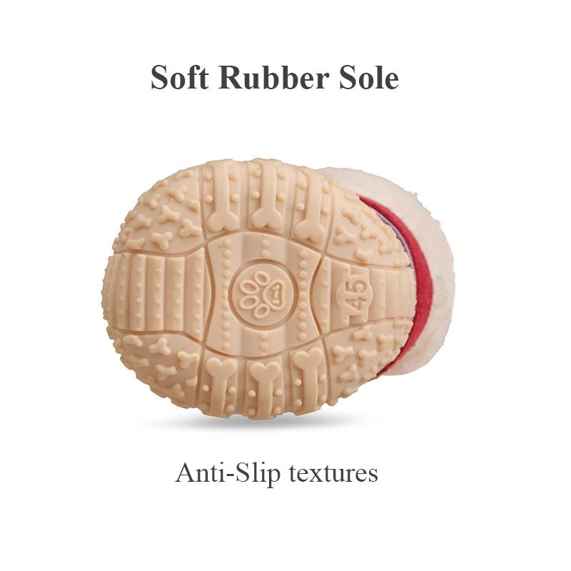 Thicken Fleece Water Repellent Suede Dog Shoes - PetLiveliest - PetLiveliest