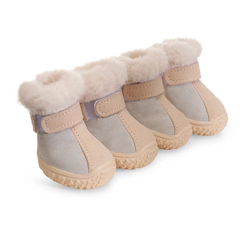 Thicken Fleece Water Repellent Suede Dog Shoes - PetLiveliest - PetLiveliest