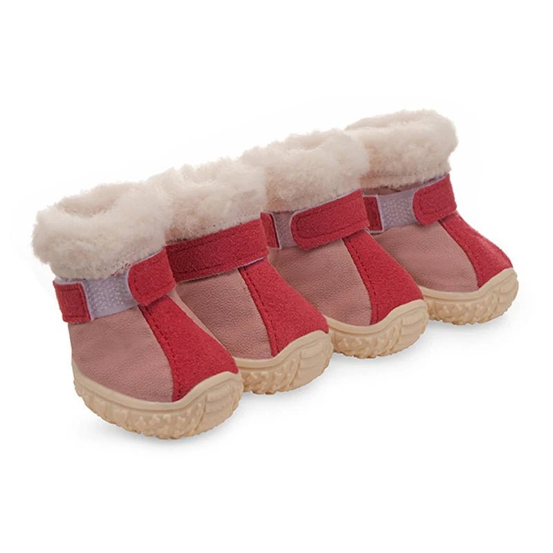 Thicken Fleece Water Repellent Suede Dog Shoes - PetLiveliest - PetLiveliest