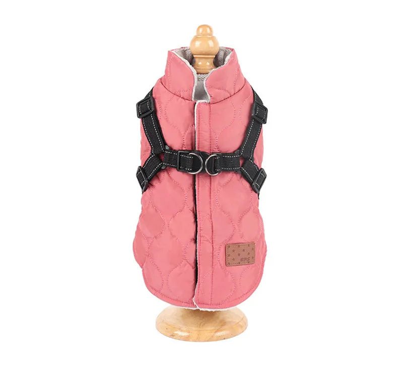 Warm Padded Dog Jacket with Harness - PetLiveliest - PetLiveliest