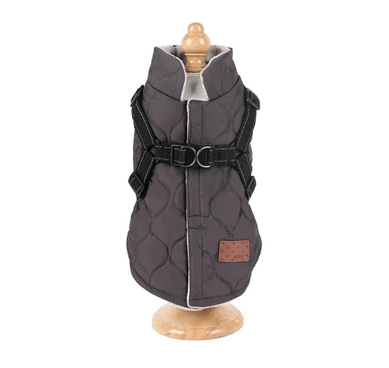 Warm Padded Dog Jacket with Harness - PetLiveliest - PetLiveliest