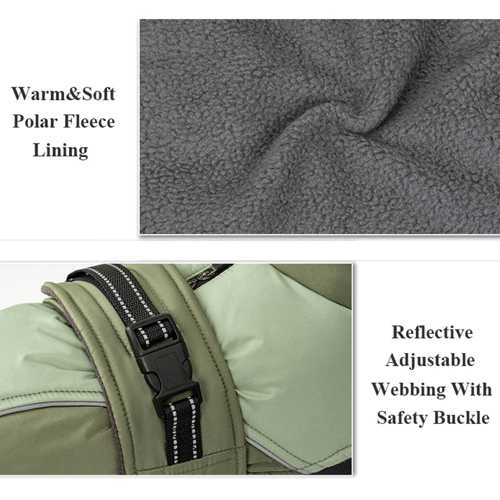 Warm Thicken Windproof Jacket with Harness Hole - PetLiveliest - PetLiveliest