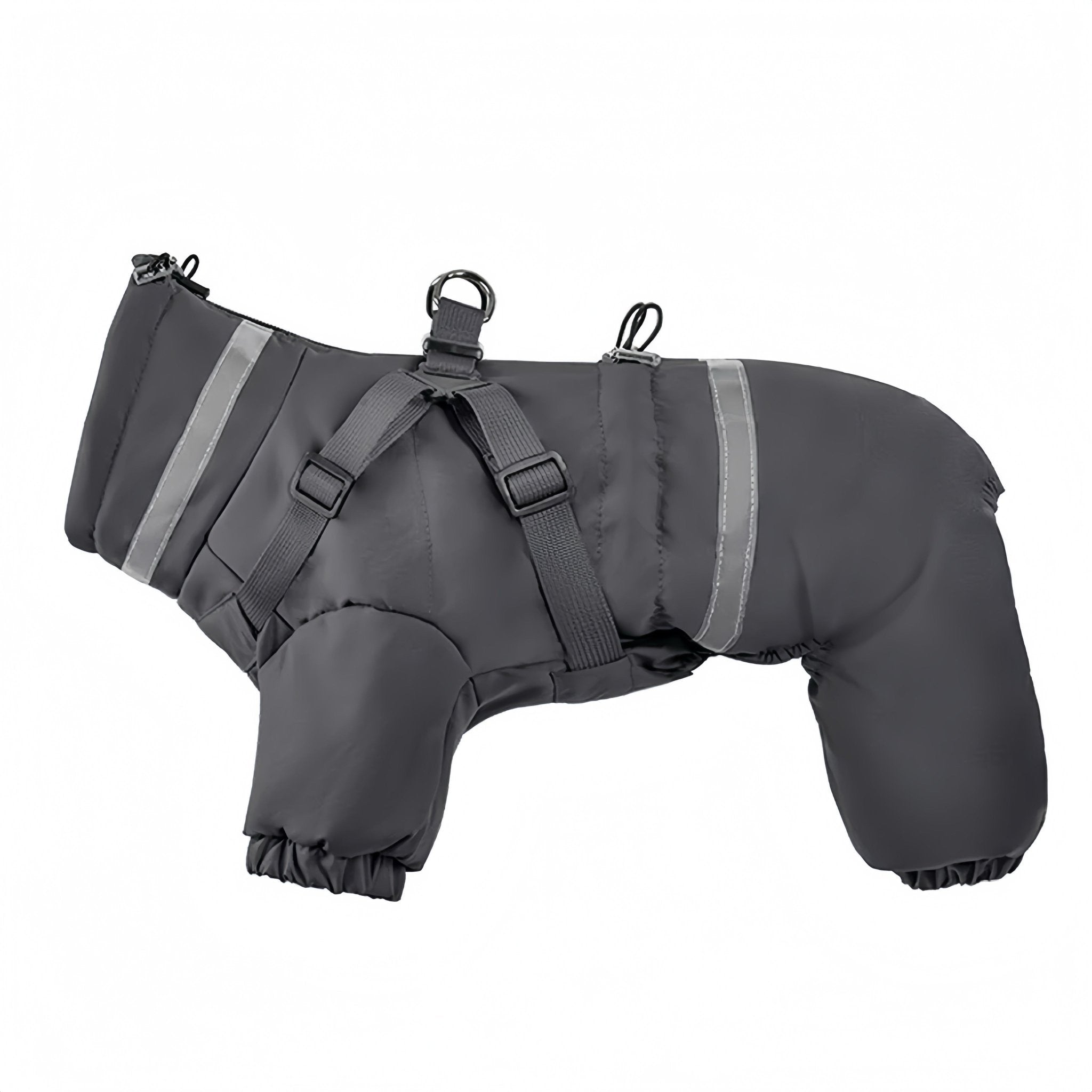 Water Repellent Thicken Padded Coat with Harness - PetLiveliest - PetLiveliest