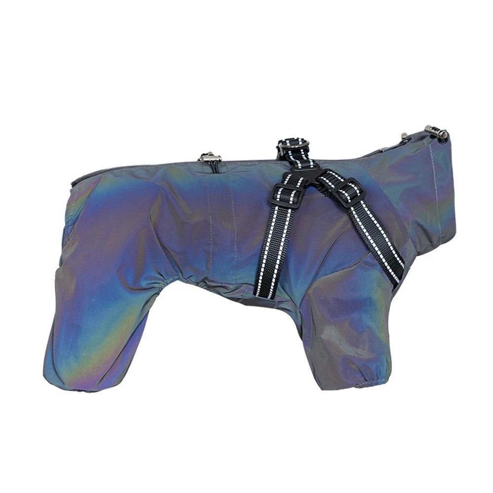 Waterproof Adjustable Reflective Raincoat with Harness - PetLiveliest - PetLiveliest