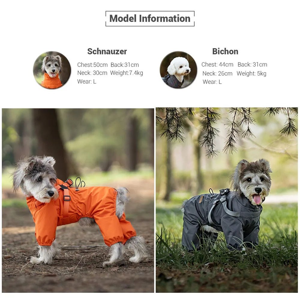 Waterproof Adjustable Reflective Raincoat with Harness - PetLiveliest - PetLiveliest