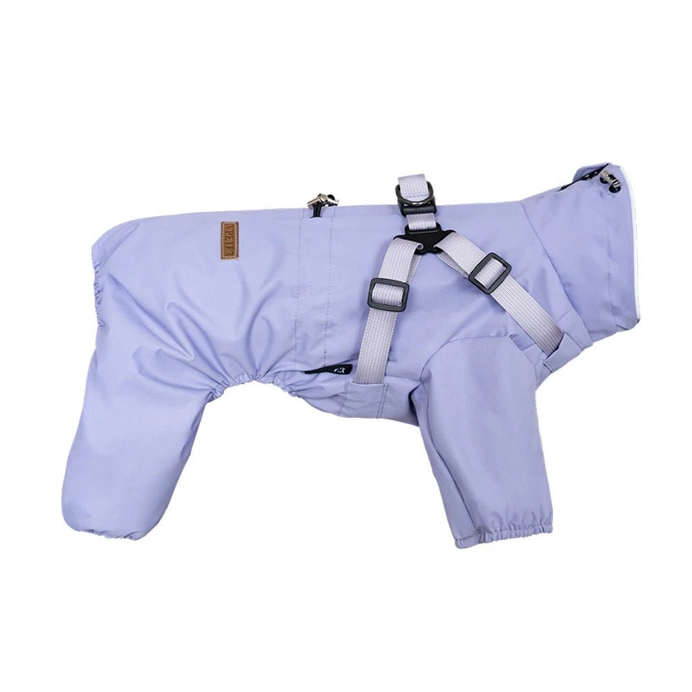 Waterproof Adjustable Reflective Raincoat with Harness - PetLiveliest - PetLiveliest