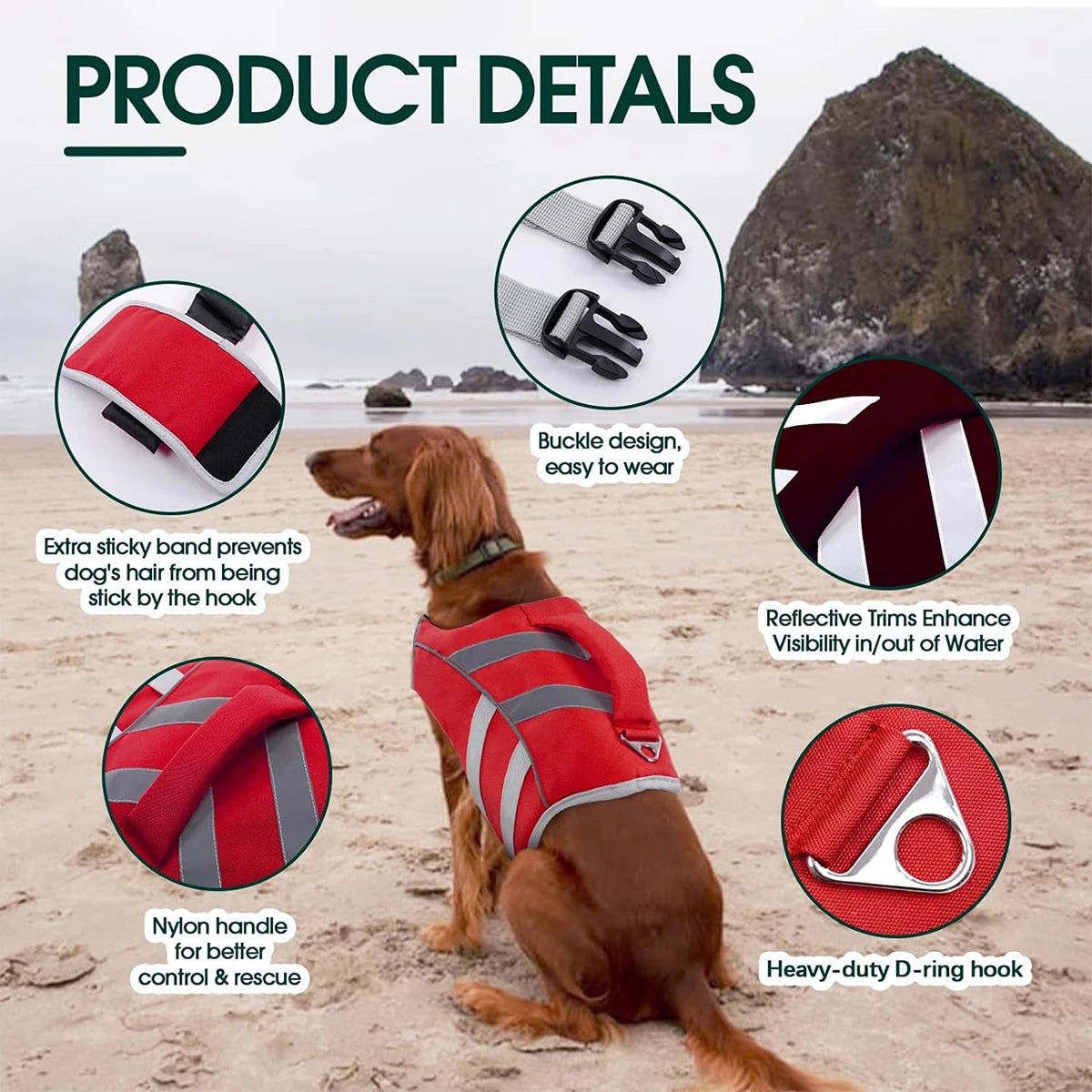 Waterproof Dog Life Jacket - PetLiveliest - PetLiveliest