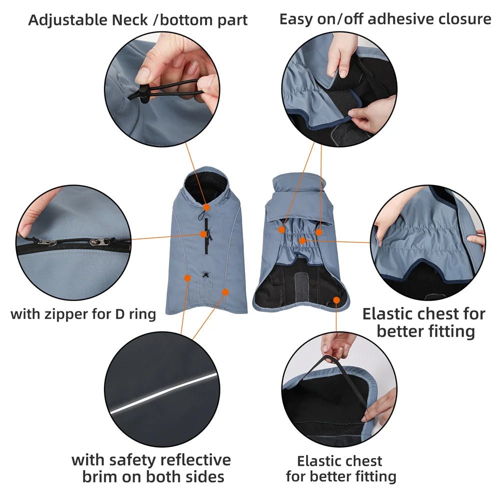Waterproof Fleece Lining Soft Coat - PetLiveliest - PetLiveliest