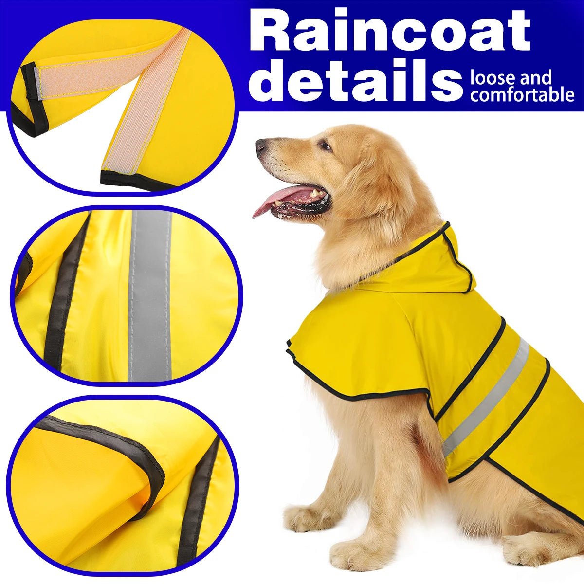 Waterproof Hooded Dog Raincoat - PetLiveliest - PetLiveliest