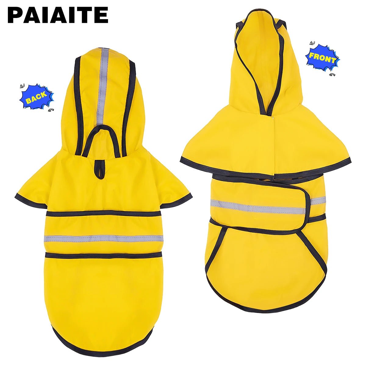 Waterproof Hooded Dog Raincoat - PetLiveliest - PetLiveliest