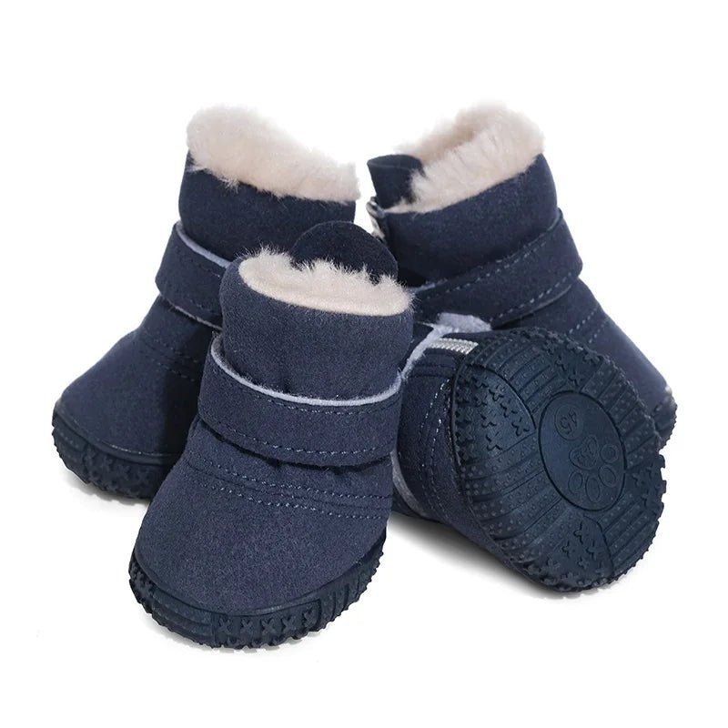 Waterproof Sude Sherpa Thicken Warm Dog Boots - PetLiveliest - PetLiveliest