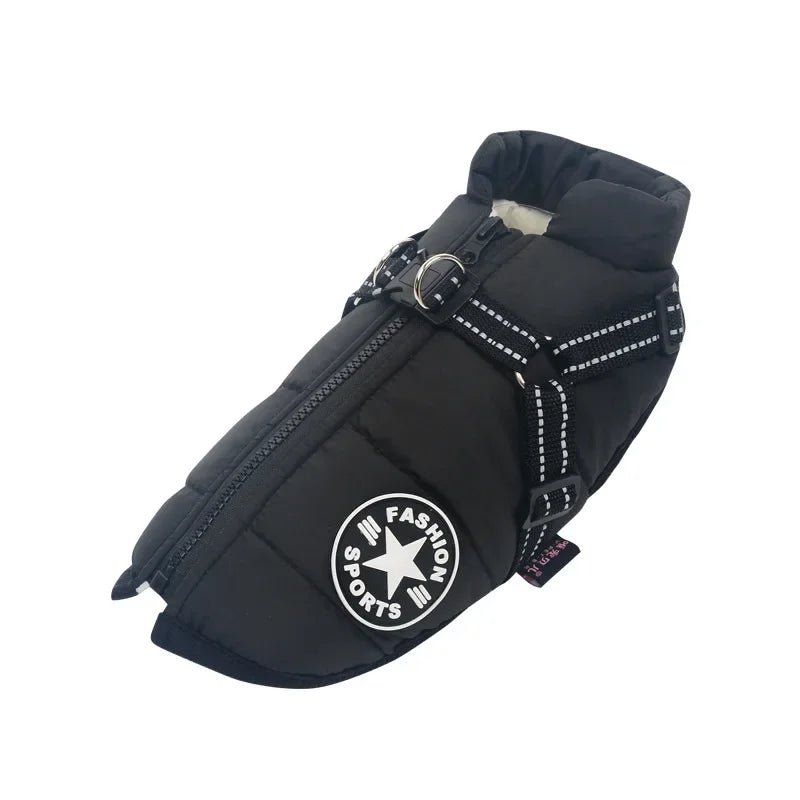 Waterproof Warm Jacket Vest with Harness - PetLiveliest - PetLiveliest