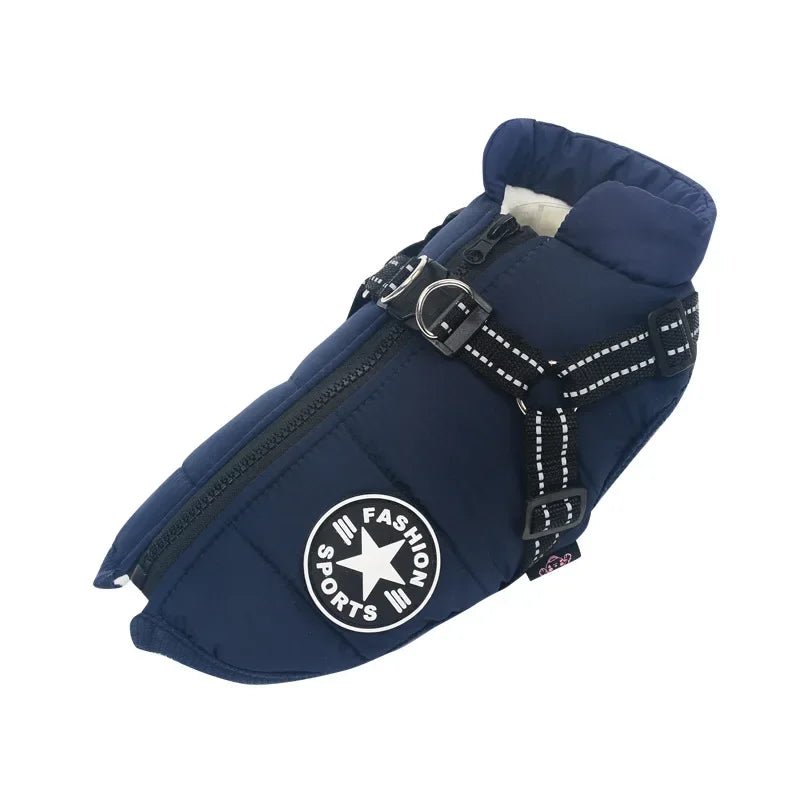 Waterproof Warm Jacket Vest with Harness - PetLiveliest - PetLiveliest