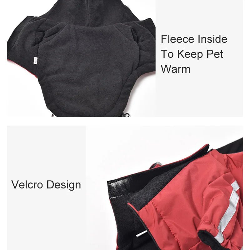 Waterproof Winter Dog Coat with Hood - PetLiveliest - PetLiveliest