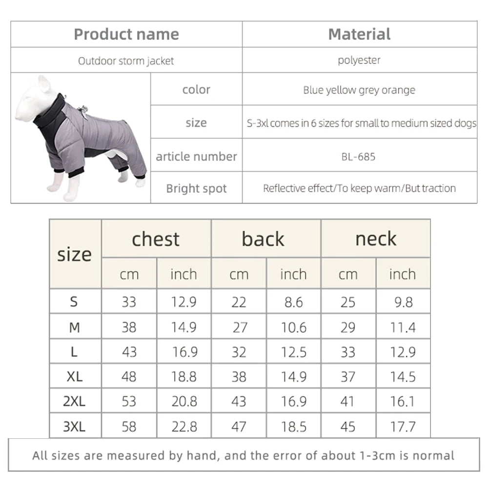 Insulated Winter Warm Thickened Dog Coat - PetLiveliest - PetLiveliest