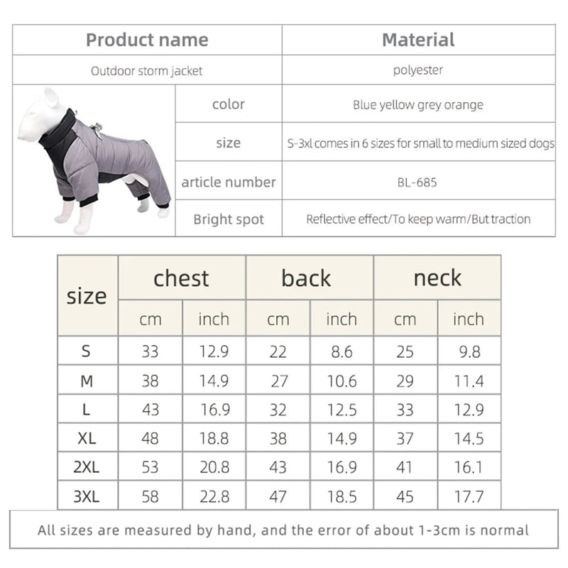 Insulated Winter Warm Thickened Dog Coat - PetLiveliest - PetLiveliest