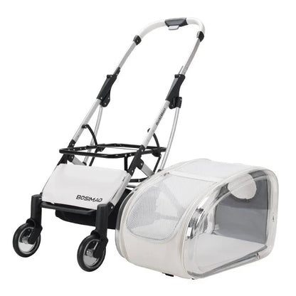 Transparent detachable dog stroller - PetLiveliest - PetLiveliest