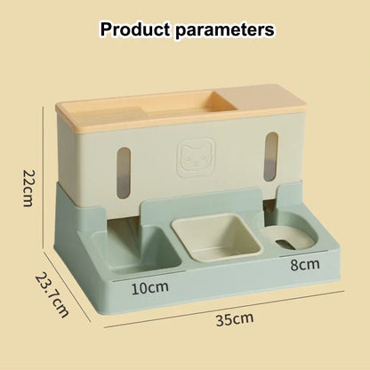 3 - in - 1 Automatic Pet Feeder &amp; Water Bowl - PetLiveliest - PetLiveliest