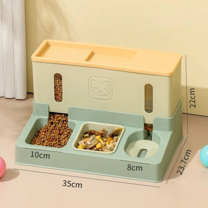 3 - in - 1 Automatic Pet Feeder &amp; Water Bowl - PetLiveliest - PetLiveliest