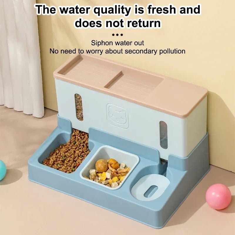 3 - in - 1 Automatic Pet Feeder &amp; Water Bowl - PetLiveliest - PetLiveliest