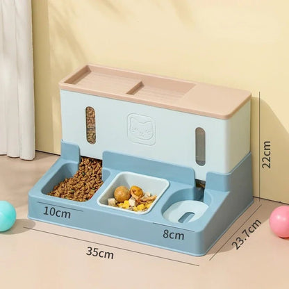 3 - in - 1 Automatic Pet Feeder &amp; Water Bowl - PetLiveliest - PetLiveliest