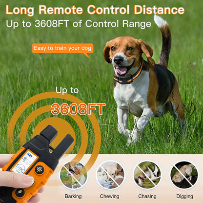 3300Ft Dog Training Collar with Remote Rechargeable Waterproof E Collar Beep Vibration Shock High Quality Pet Training - PetLiveliest - PetLiveliest