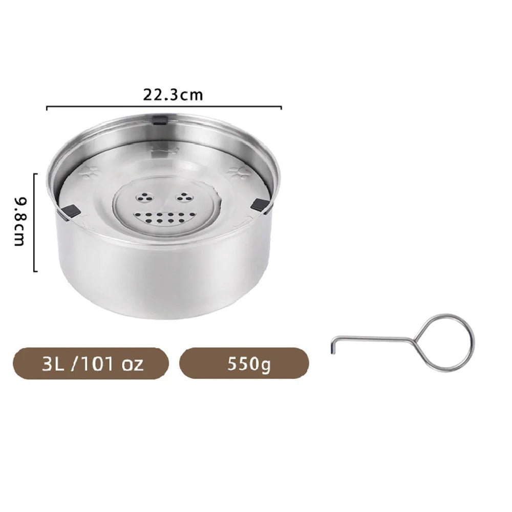 Big Capacity Stainless Steel Dog Floating Bowl No Spill Anti - Splash Dog Water Dispenser - PetLiveliest - PetLiveliest